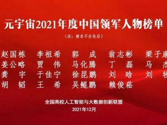 元宇宙2021年度中国领军人物榜单揭晓
